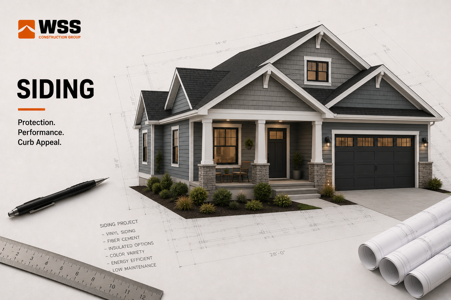 New siding installation on a residential home in New England